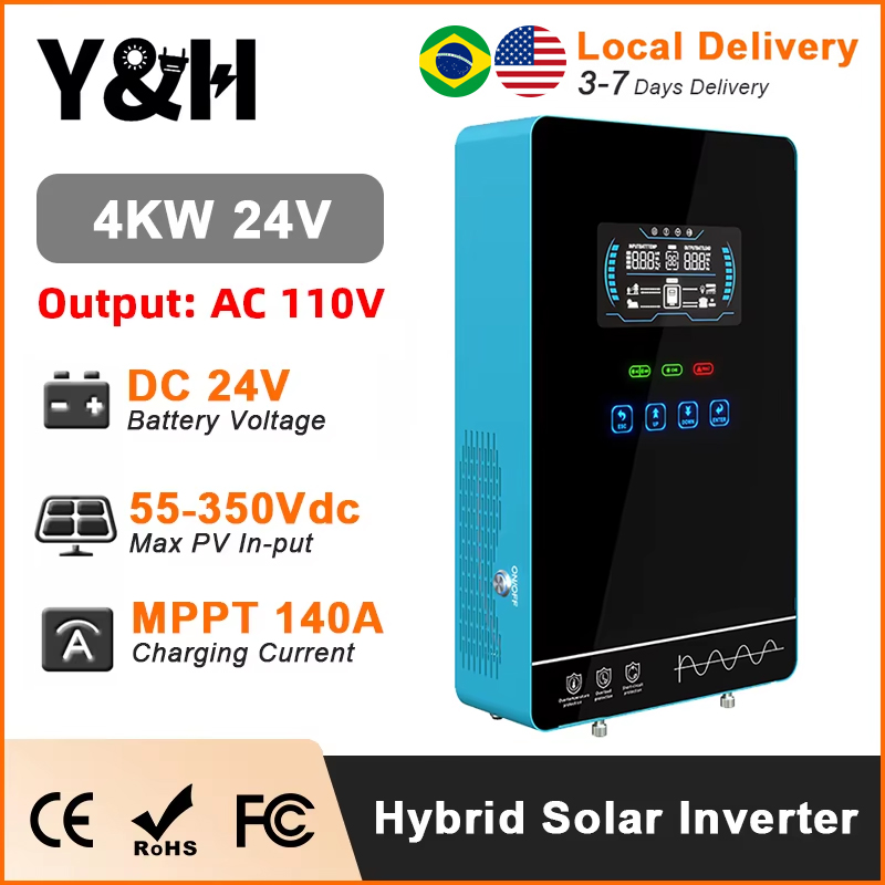Off Grid Solar Kit - Y&H 4KW Hybrydowy inwerter solarny 24V
