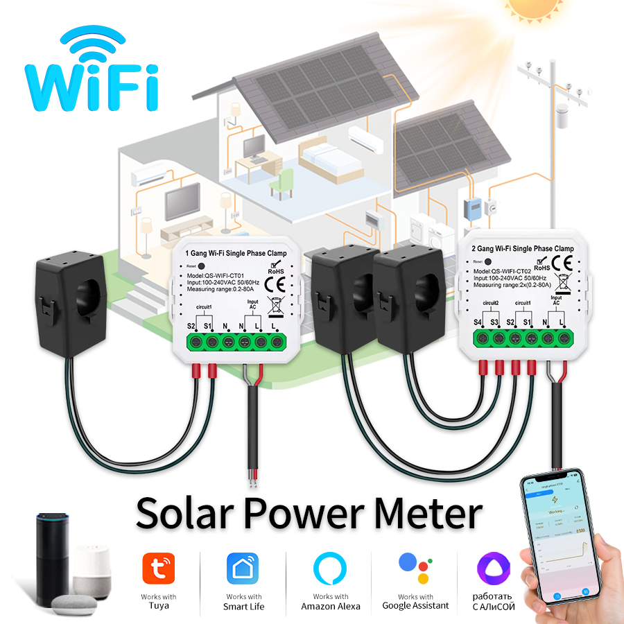Energy Meter Bidirectional - Inteligentny miernik energii słonecznej WiFi Tuya