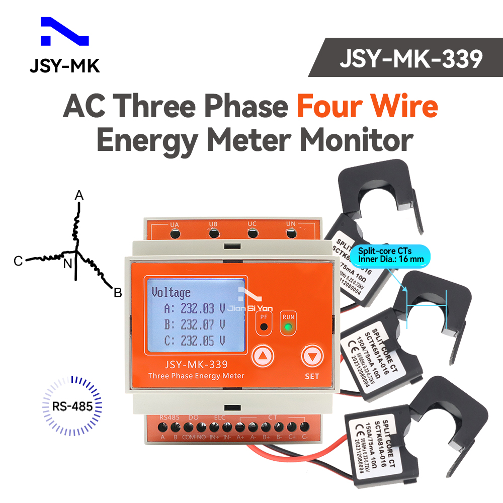 JSY-MK-339 RS485 Dwukierunkowy – Energy Meter Bidirectional recenzja i cena